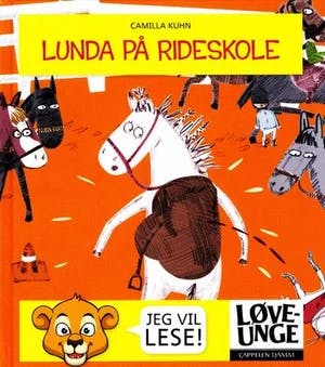 Omslag: "Lunda på rideskole" av Camilla Kuhn