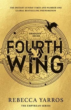 Omslag: "Fourth wing" av Rebecca Yarros